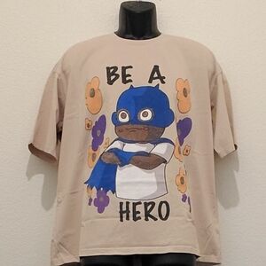 Be a Hero Graphic T-Shirt - Tan
